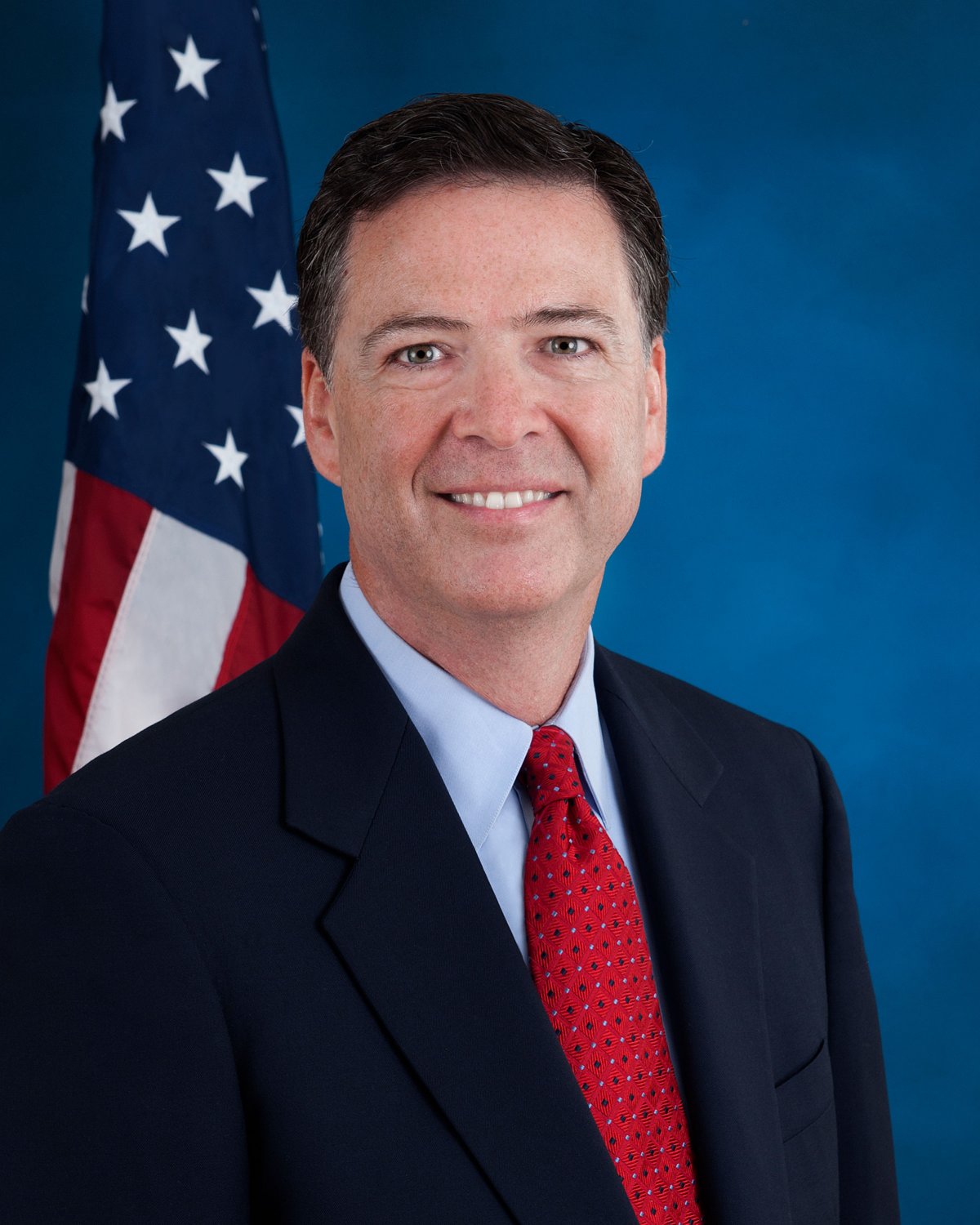 James B. Comey, official FBI portrait as the seventh Director of the Federal Bureau of Investigation.